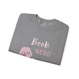 Book Nerd Pink Anime Girl Unisex Heavy Blend™ Crewneck Sweatshirt