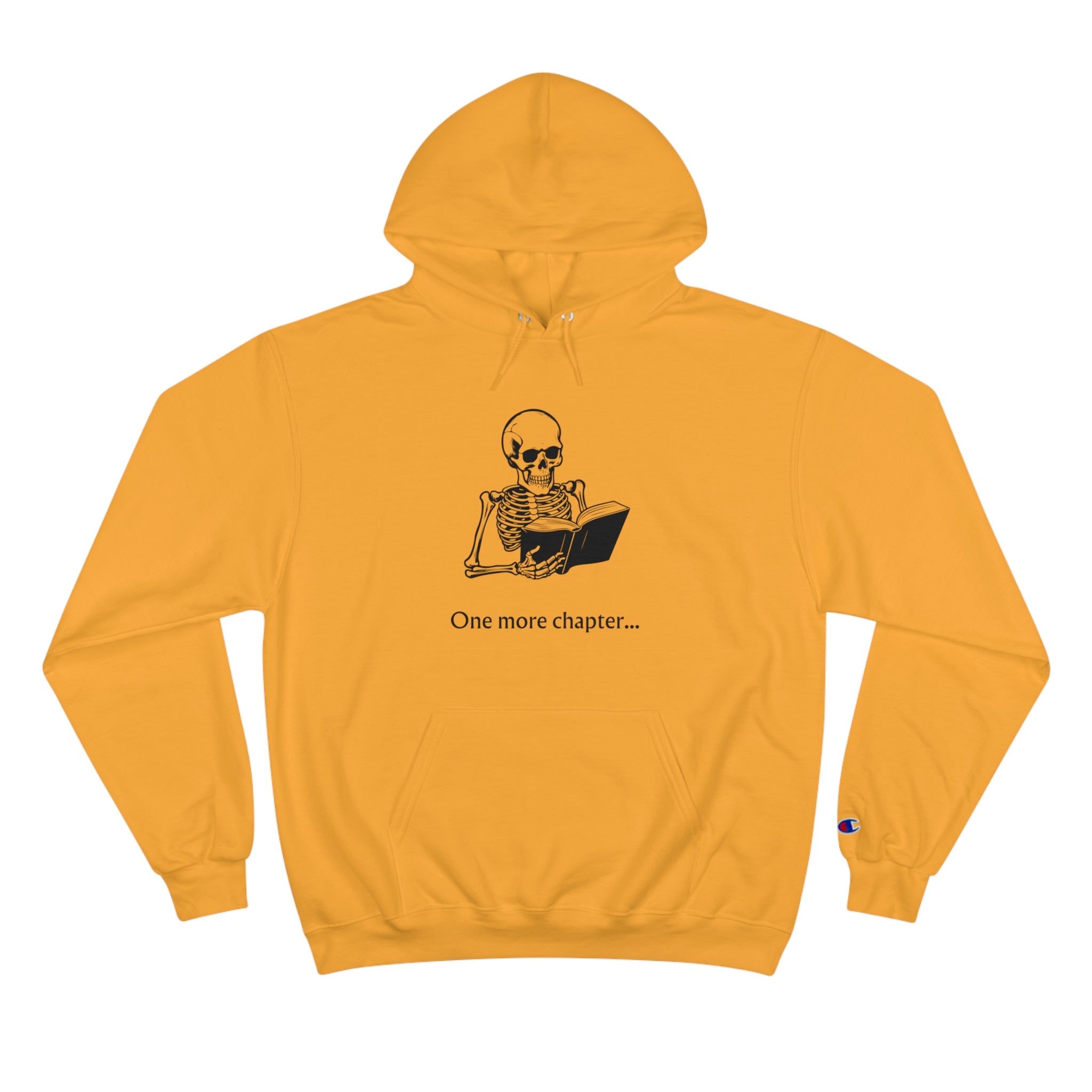 One More Chapter Reading Skeleton with Book Champion Hoodie