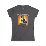 The Great Gatsby Catsby Cat on Books Women's Soft Tee