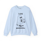 I Love Books Halloween Ghost Unisex Heavy Blend™ Crewneck Sweatshirt