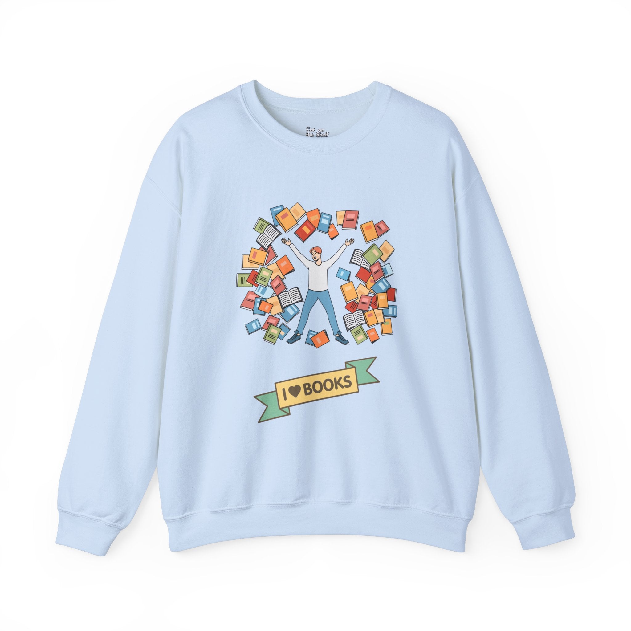 I Love (Heart) Books Unisex Heavy Blend™ Crewneck Sweatshirt