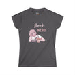 Book Nerd Pink Anime Girl Women's Soft Tee