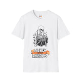 Never Stop Reading Skeleton with Book Unisex Softstyle T-Shirt