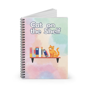 Cat on the Shelf Small Spiral Notebook