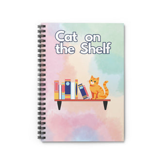 Cat on the Shelf Small Spiral Notebook