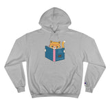 Knowledge Is Power Reading Cat Champion Hoodie