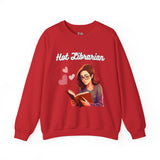 Hot Librarian Girl with Glasses Hearts Unisex Heavy Blend™ Crewneck Sweatshirt