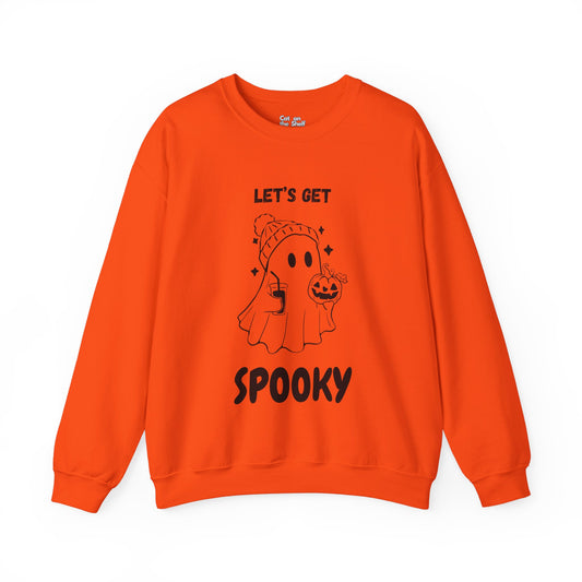 Let's Get Spooky Halloween Ghost Unisex Heavy Blend™ Crewneck Sweatshirt