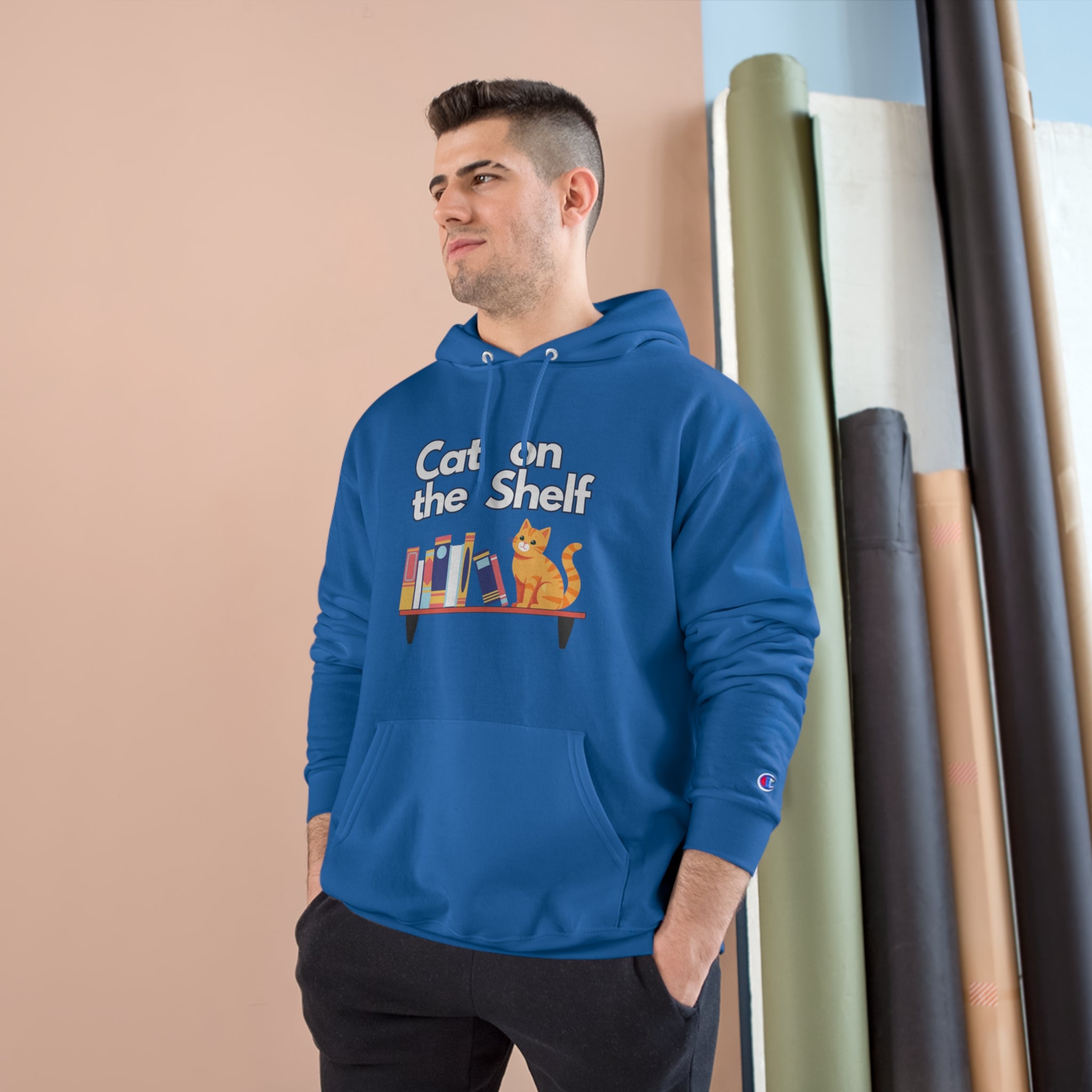 Cat on the Shelf Logo Hoodie