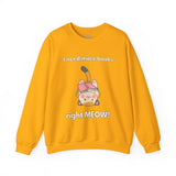 I Need More Books Right Meow Orange Cat Unisex Heavy Blend™ Crewneck Sweatshirt