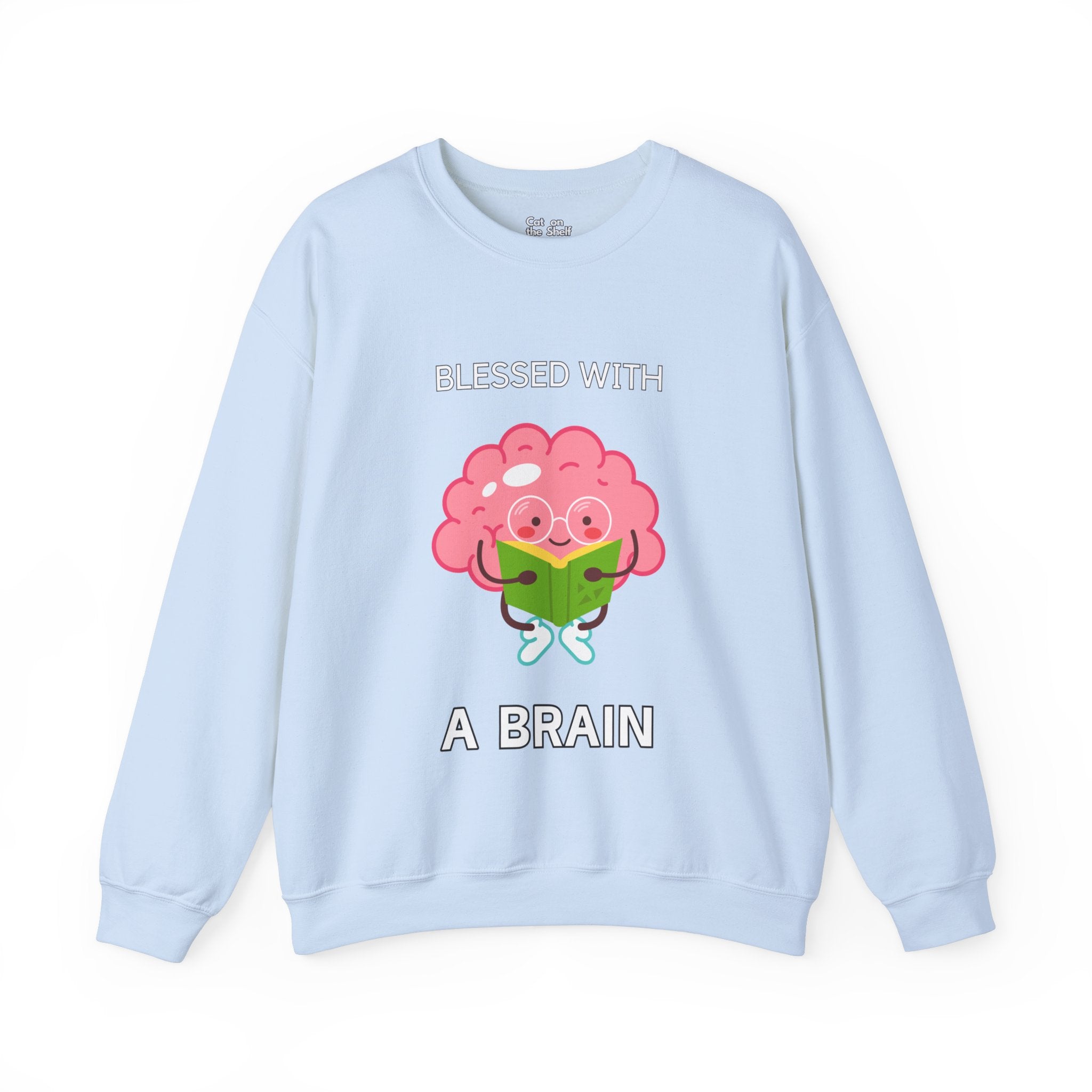 Blessed With A Brain Big Brain Unisex Heavy Blend™ Crewneck Sweatshirt