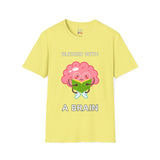 Blessed With A Brain Big Brain Unisex Softstyle T-Shirt