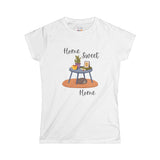 Home Sweet Home Cats & Books Women's Soft Tee