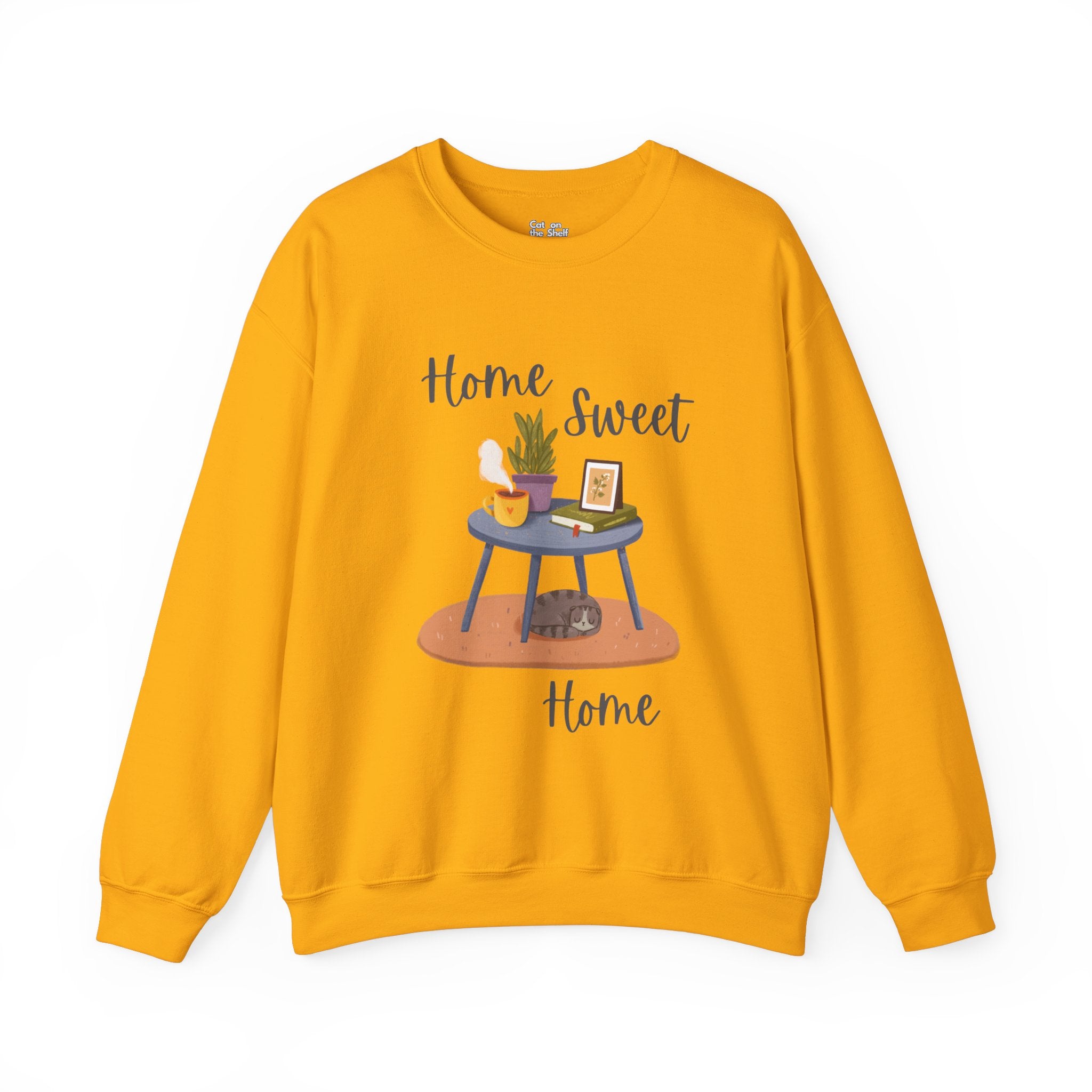 Home Sweet Home Cats & Books Unisex Heavy Blend™ Crewneck Sweatshirt