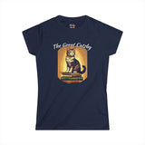 The Great Gatsby Catsby Cat on Books Women's Soft Tee