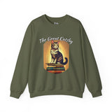 The Great Gatsby Catsby Cat on Books Unisex Heavy Blend™ Crewneck Sweatshirt