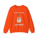 I Need More Books Right Meow Orange Cat Unisex Heavy Blend™ Crewneck Sweatshirt