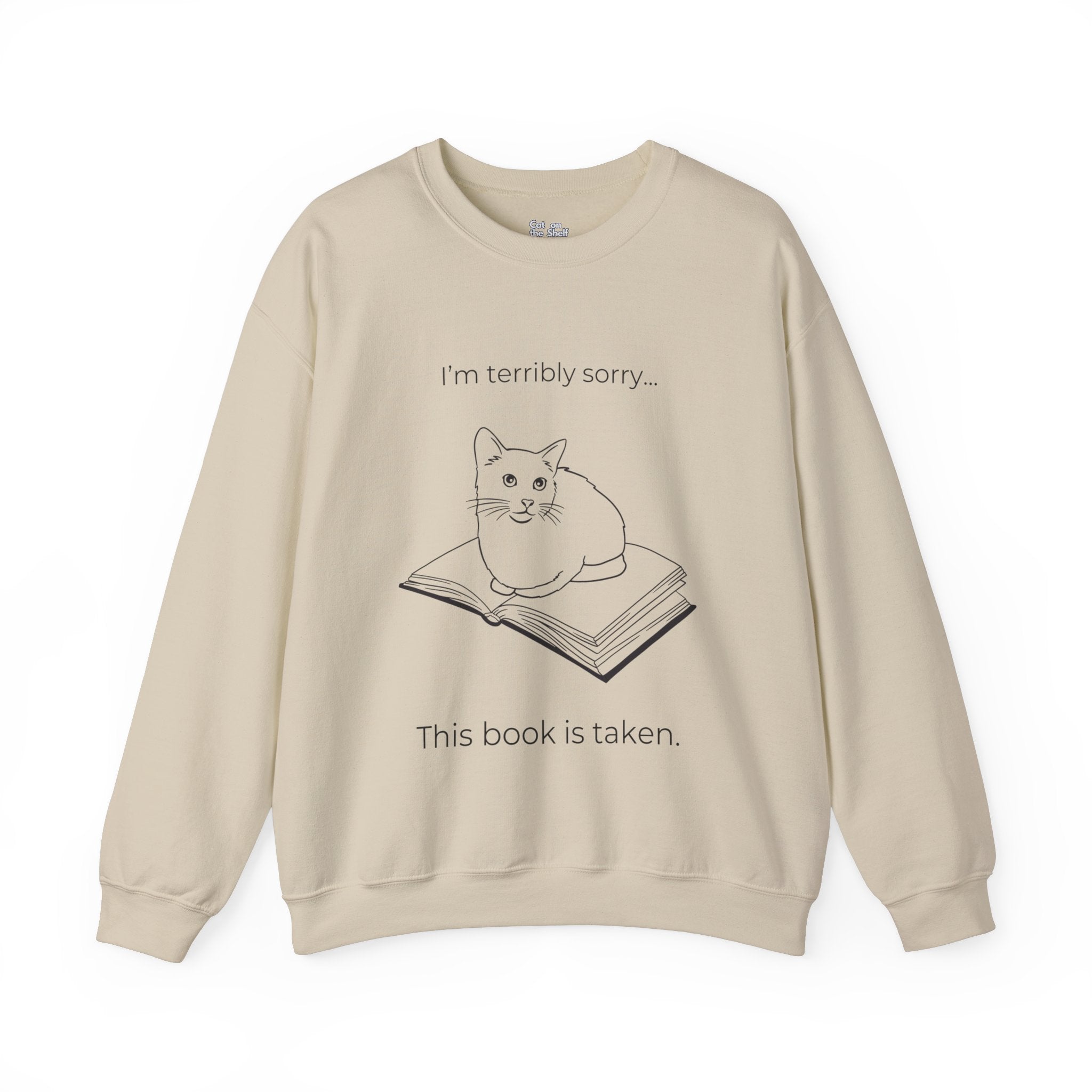 This Book Is Taken Cat on Book Unisex Heavy Blend™ Crewneck Sweatshirt