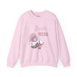 Book Nerd Pink Anime Girl Unisex Heavy Blend™ Crewneck Sweatshirt