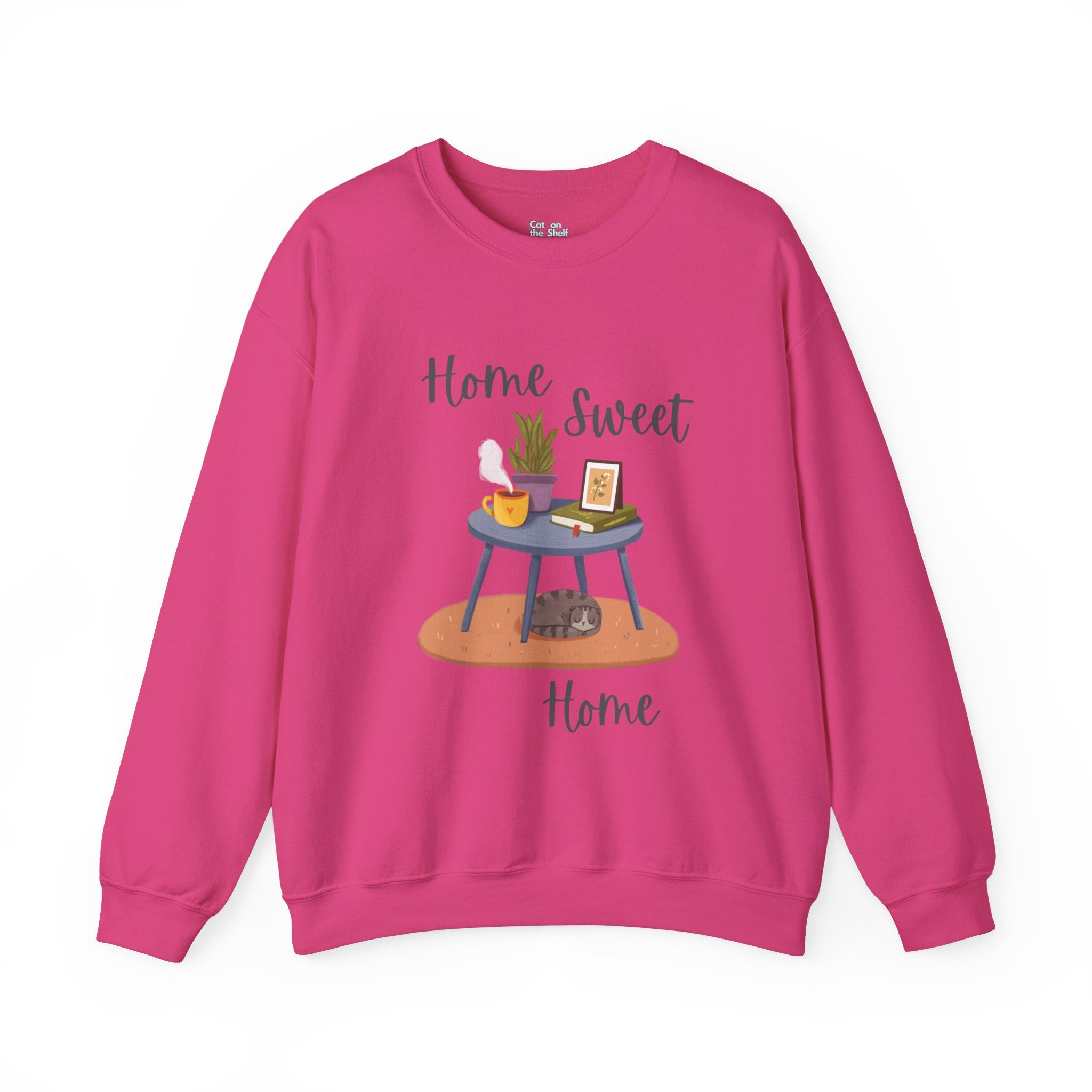 Home Sweet Home Cats & Books Unisex Heavy Blend™ Crewneck Sweatshirt