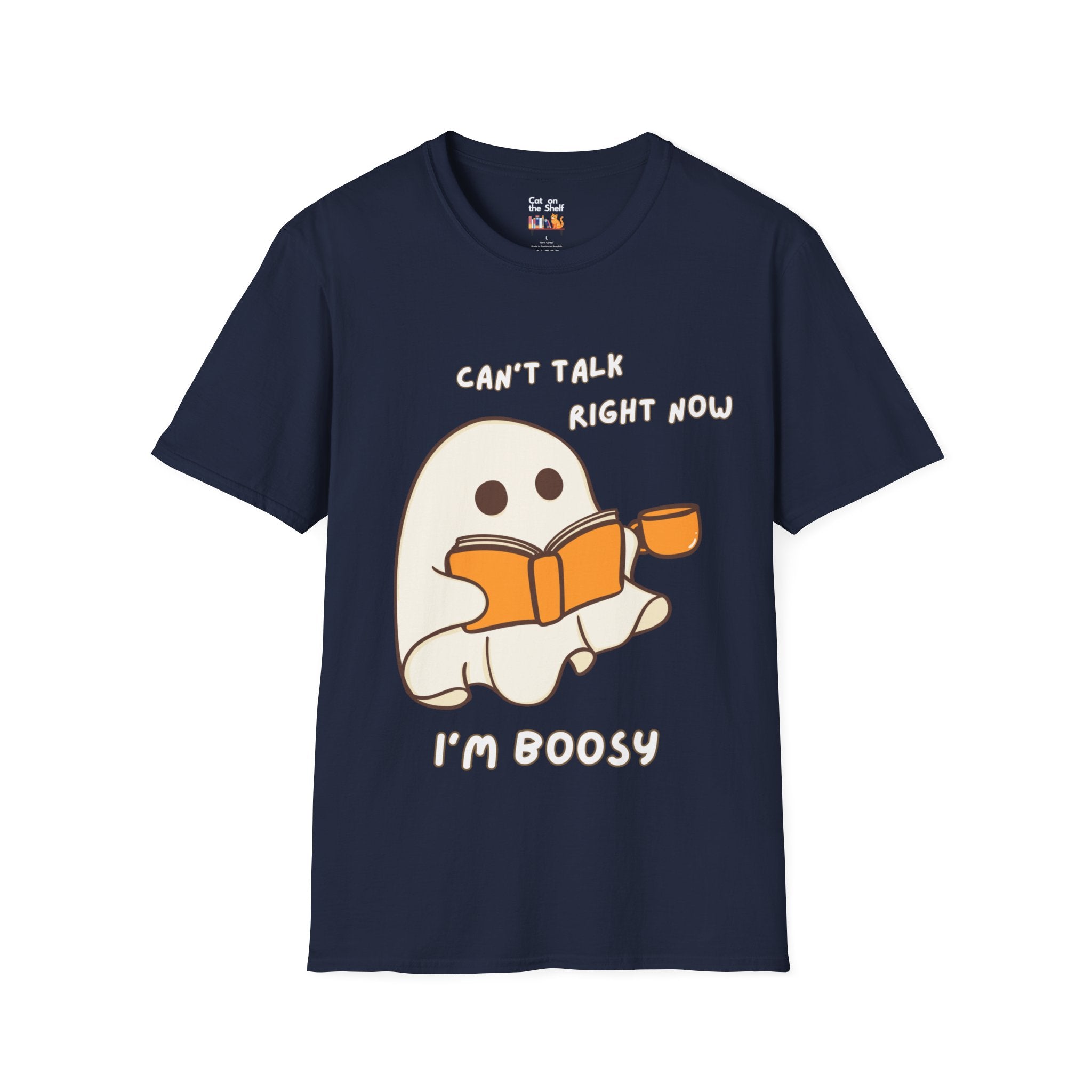 Can't Talk I'm Busy Cute Halloween Ghost Unisex Softstyle T-Shirt