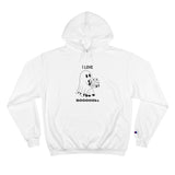 I Love Books Halloween Ghost Champion Hoodie