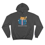 Knowledge Is Power Reading Cat Champion Hoodie