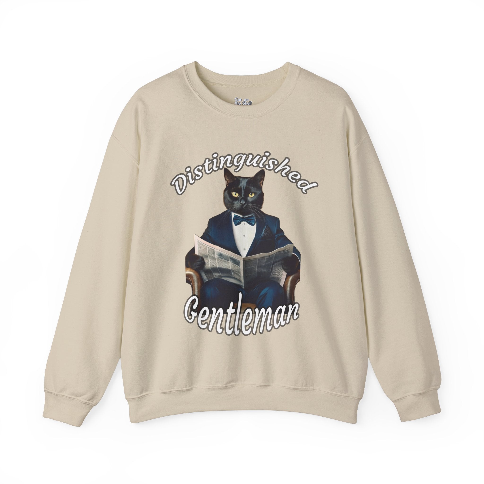 Distinguished Gentleman Cat With Bowtie Unisex Heavy Blend™ Crewneck Sweatshirt