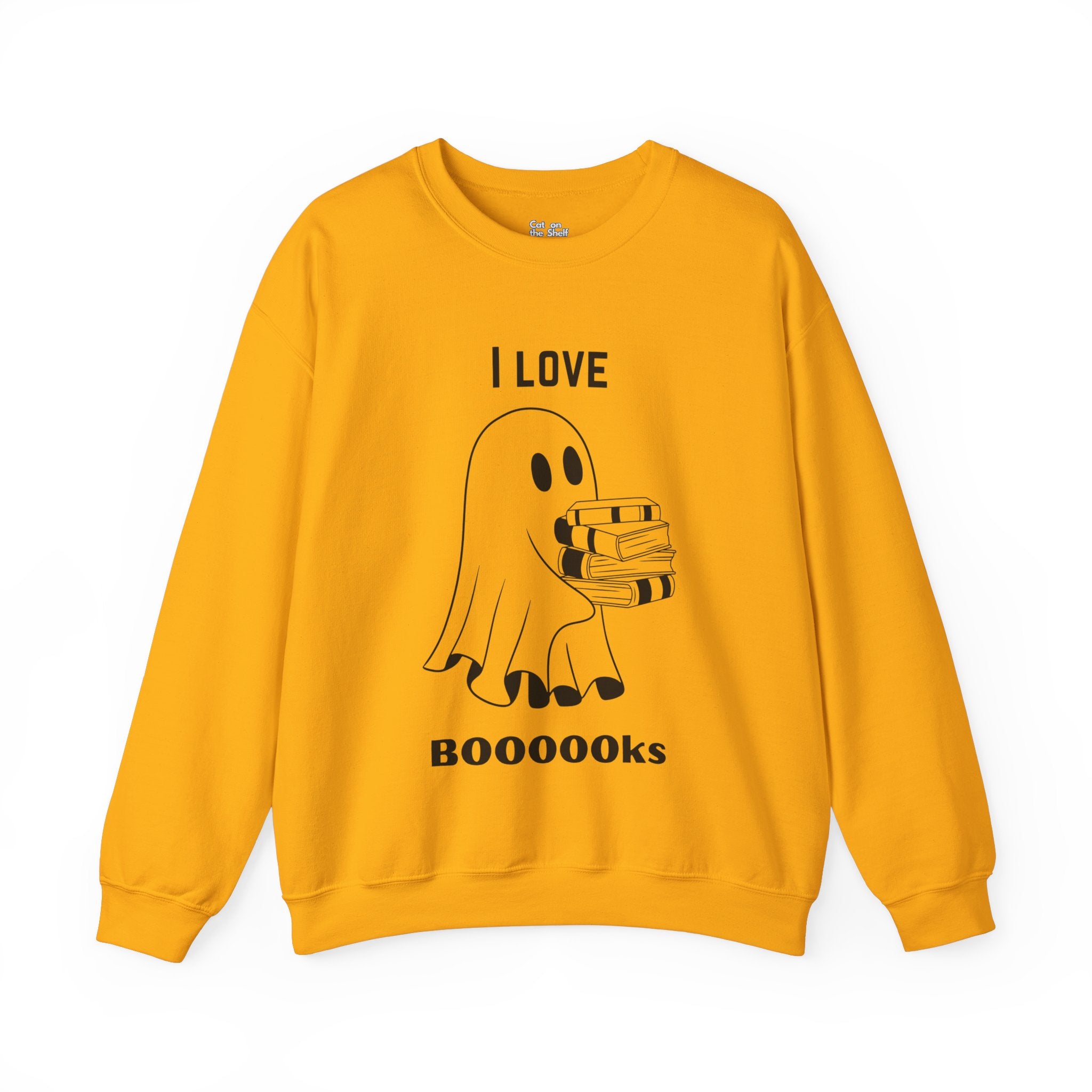 I Love Books Halloween Ghost Unisex Heavy Blend™ Crewneck Sweatshirt