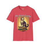 The Great Gatsby Catsby Cat on Books Unisex Softstyle T-Shirt