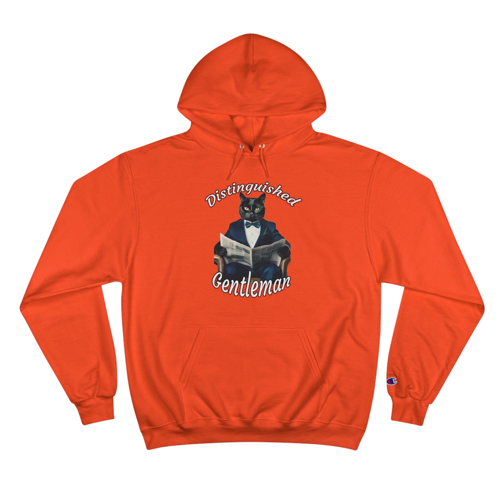 Distinguished Gentleman Cat on Book Champion Hoodie