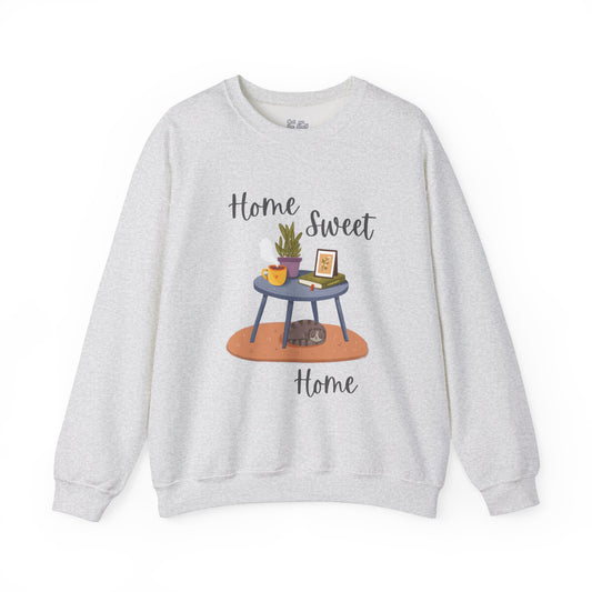 Home Sweet Home Cats & Books Unisex Heavy Blend™ Crewneck Sweatshirt