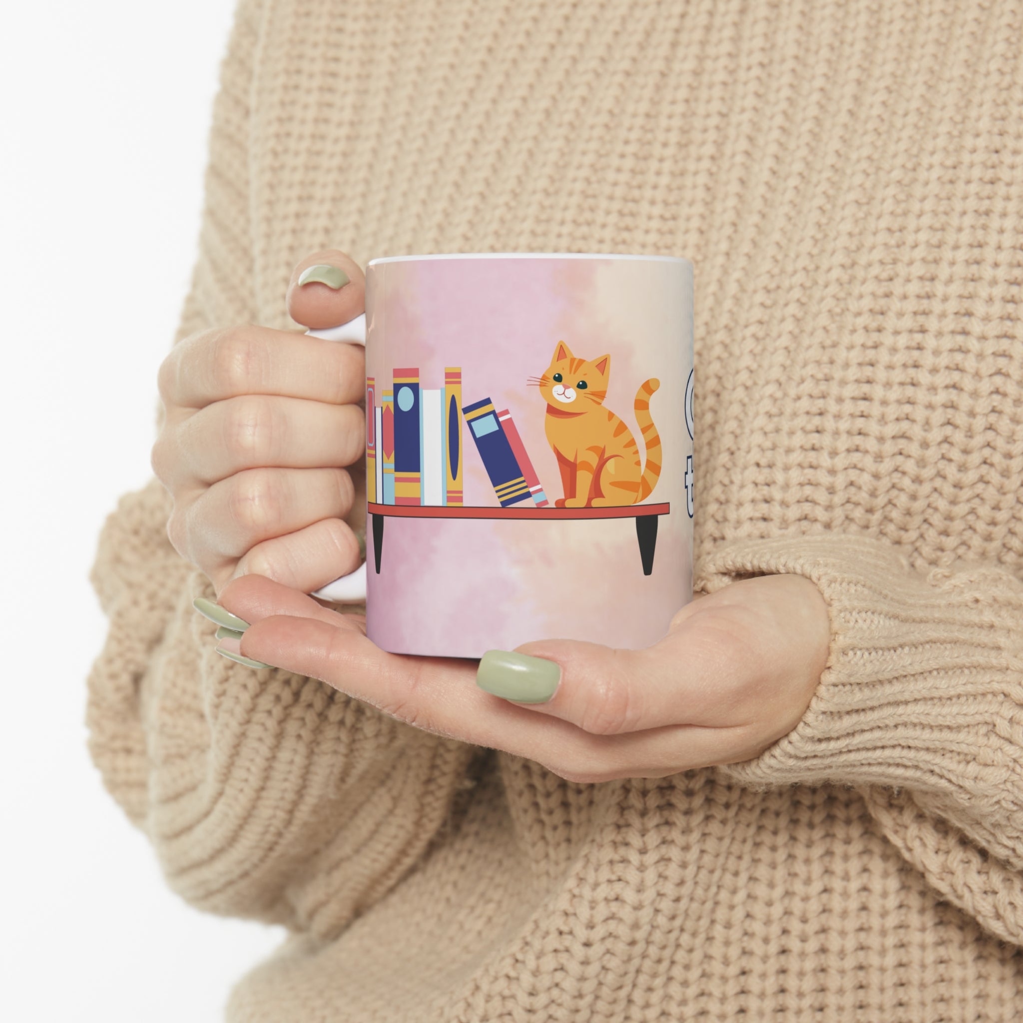 Cat on the Shelf Logo Coffee Mug