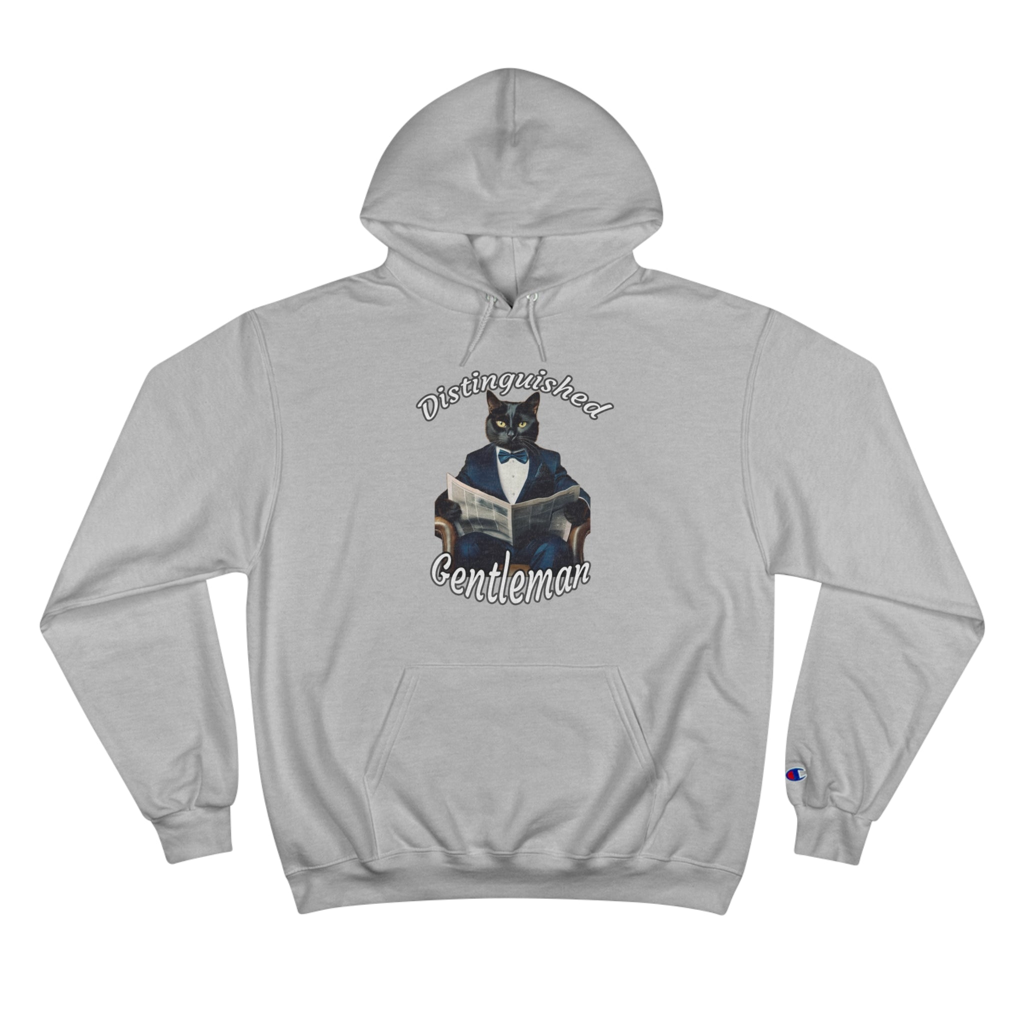 Distinguished Gentleman Cat on Book Champion Hoodie