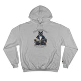 Distinguished Gentleman Cat on Book Champion Hoodie