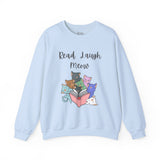 Read Laugh Meow Cute Cats Kittens Reading Unisex Heavy Blend™ Crewneck Sweatshirt