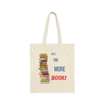 Just One More Book! Stack of Books Canvas Tote Bag