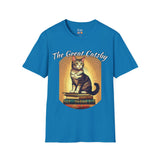 The Great Gatsby Catsby Cat on Books Unisex Softstyle T-Shirt