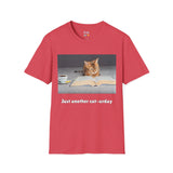 Just Another Cat-urday Cat Reading Book Unisex Softstyle T-Shirt