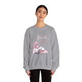 Book Nerd Pink Anime Girl Unisex Heavy Blend™ Crewneck Sweatshirt