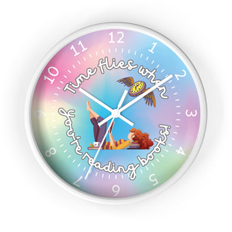 Time Flies When You're Reading Books! Wall Clock