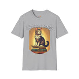 The Great Gatsby Catsby Cat on Books Unisex Softstyle T-Shirt