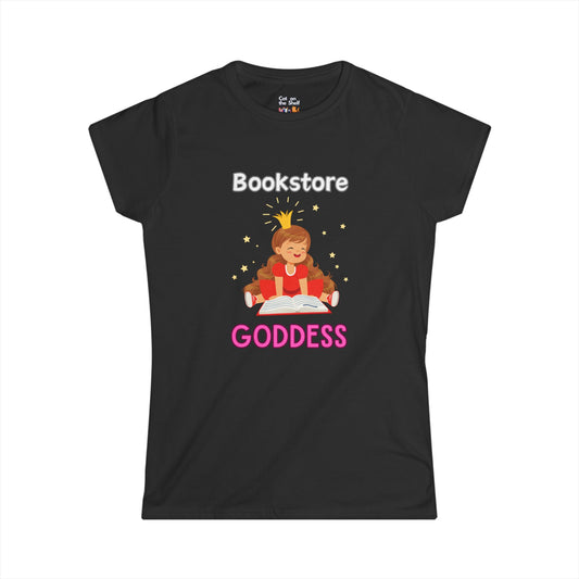 Bookstore Goddess Book Girl Women's Soft Tee