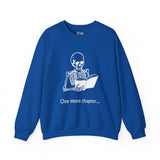 One More Chapter Reading Skeleton with Book Unisex Heavy Blend™ Crewneck Sweatshirt