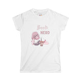 Book Nerd Pink Anime Girl Women's Soft Tee