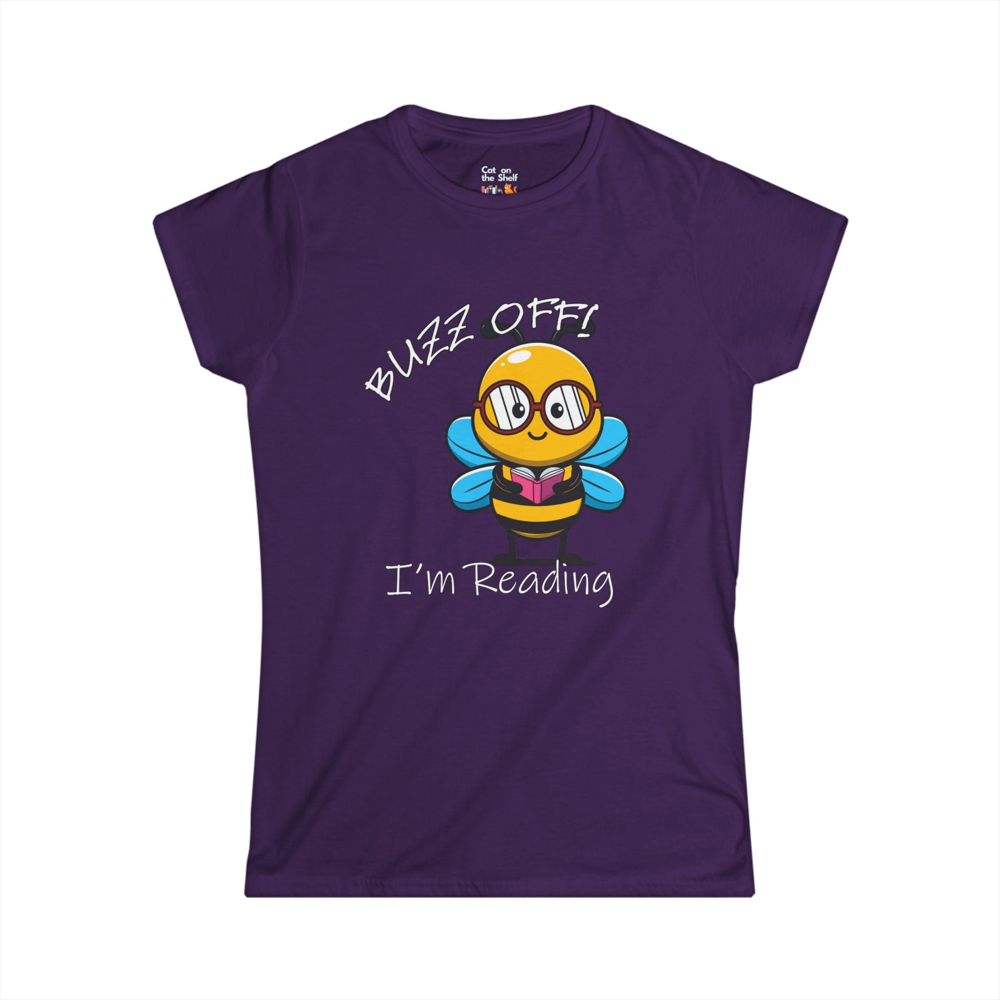 Buzz Off I'm Reading Bumblebee Women's Soft Tee