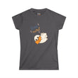 Book Nerd Cute Halloween Ghost Women's Soft Tee