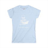 One More Chapter Reading Skeleton with Book Women's Soft Tee