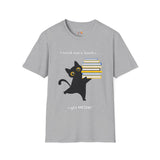 I Need More Books Right Meow Black Cat Unisex Softstyle T-Shirt