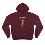 Queen of the Books Girl on Stack of Books Champion Hoodie